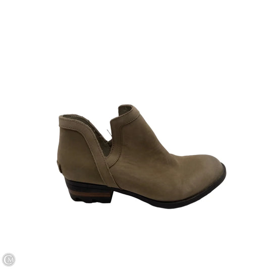 Boots Ankle Heels By Sorel In Green, Size: 9.5