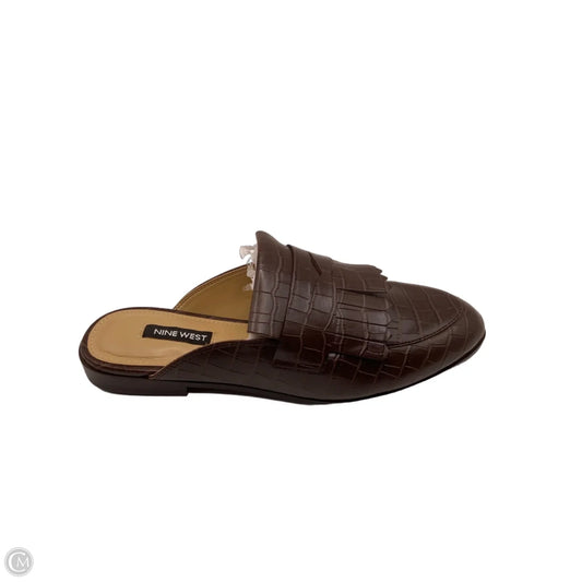 Shoes Flats By Nine West In Brown, Size: 7.5