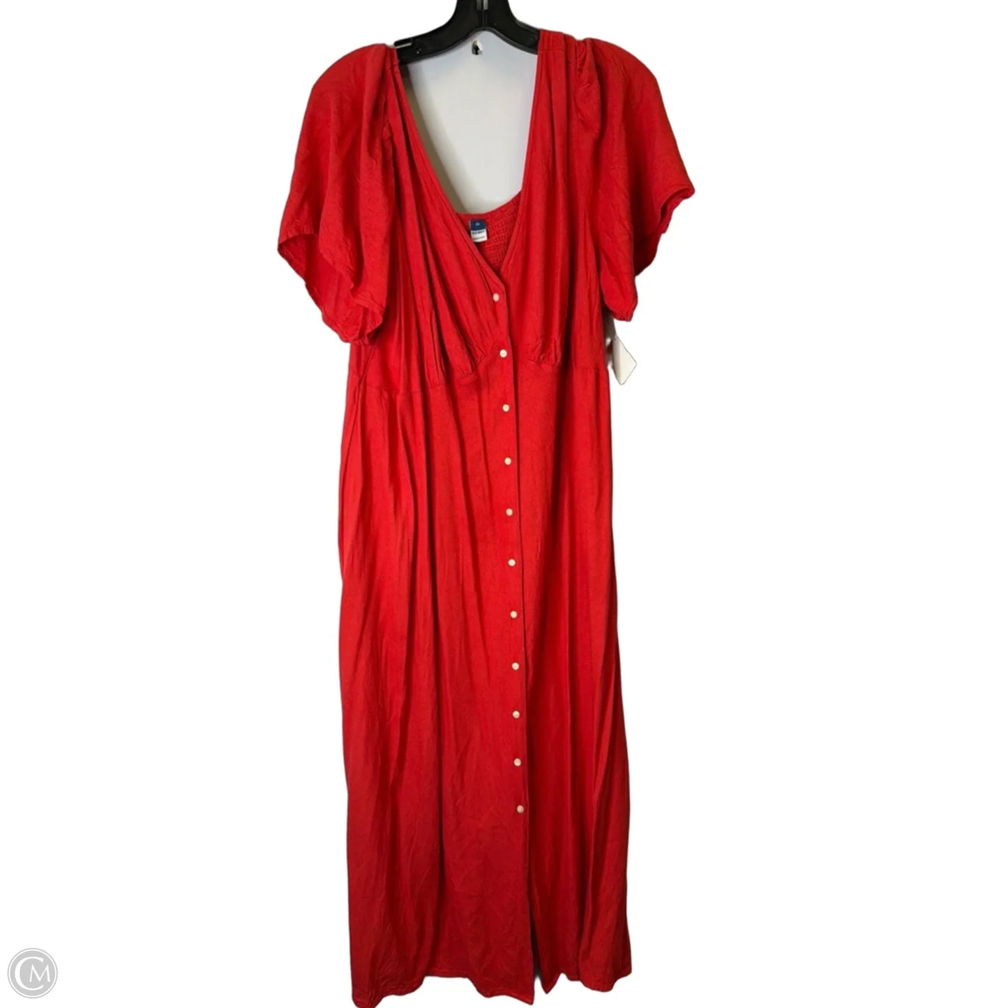 Dress Casual Midi By Old Navy In Red, Size: 2x