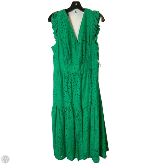 Dress Casual Midi By Maggy London In Green, Size: 16