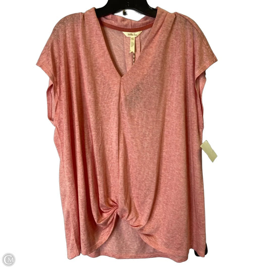 Top Short Sleeve By Matilda Jane In Pink, Size: Xxl