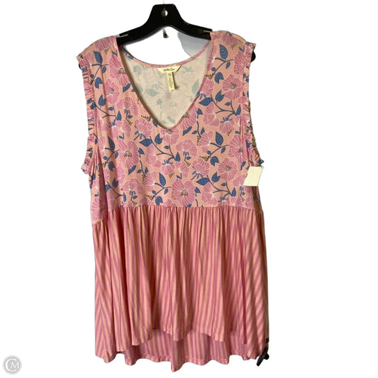 Top Sleeveless By Matilda Jane In Pink, Size: Xxl