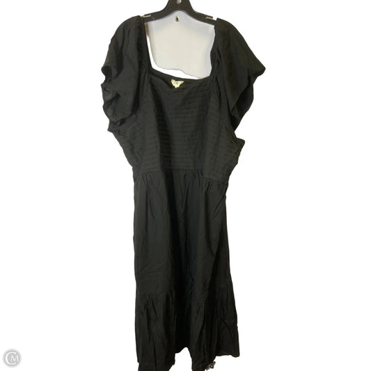 Dress Casual Midi By Terra & Sky In Black, Size: 4x