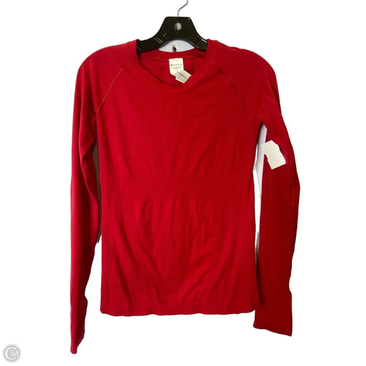 Athletic Top Long Sleeve Collar By Athleta In Red, Size: Xs