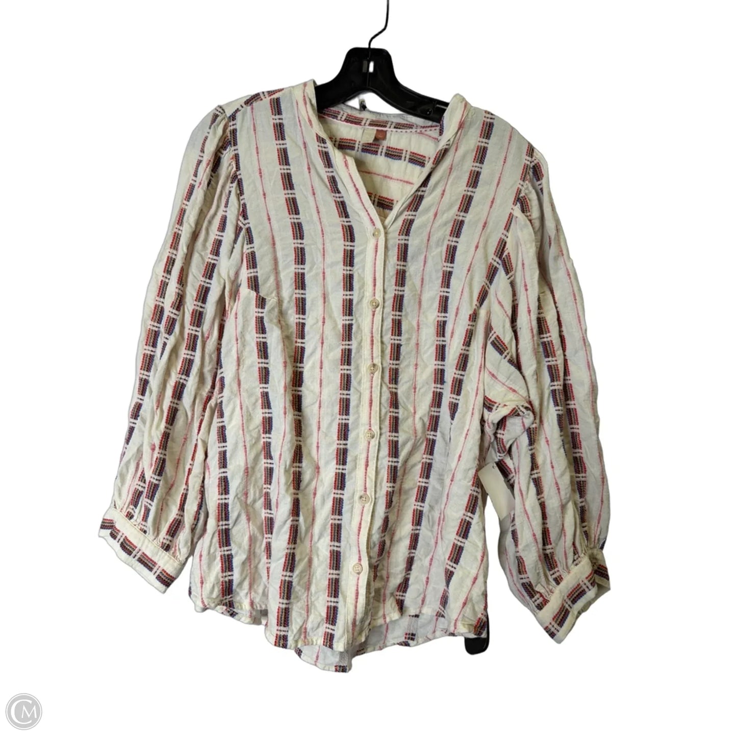 Top Long Sleeve By Pilcro In Cream, Size: L