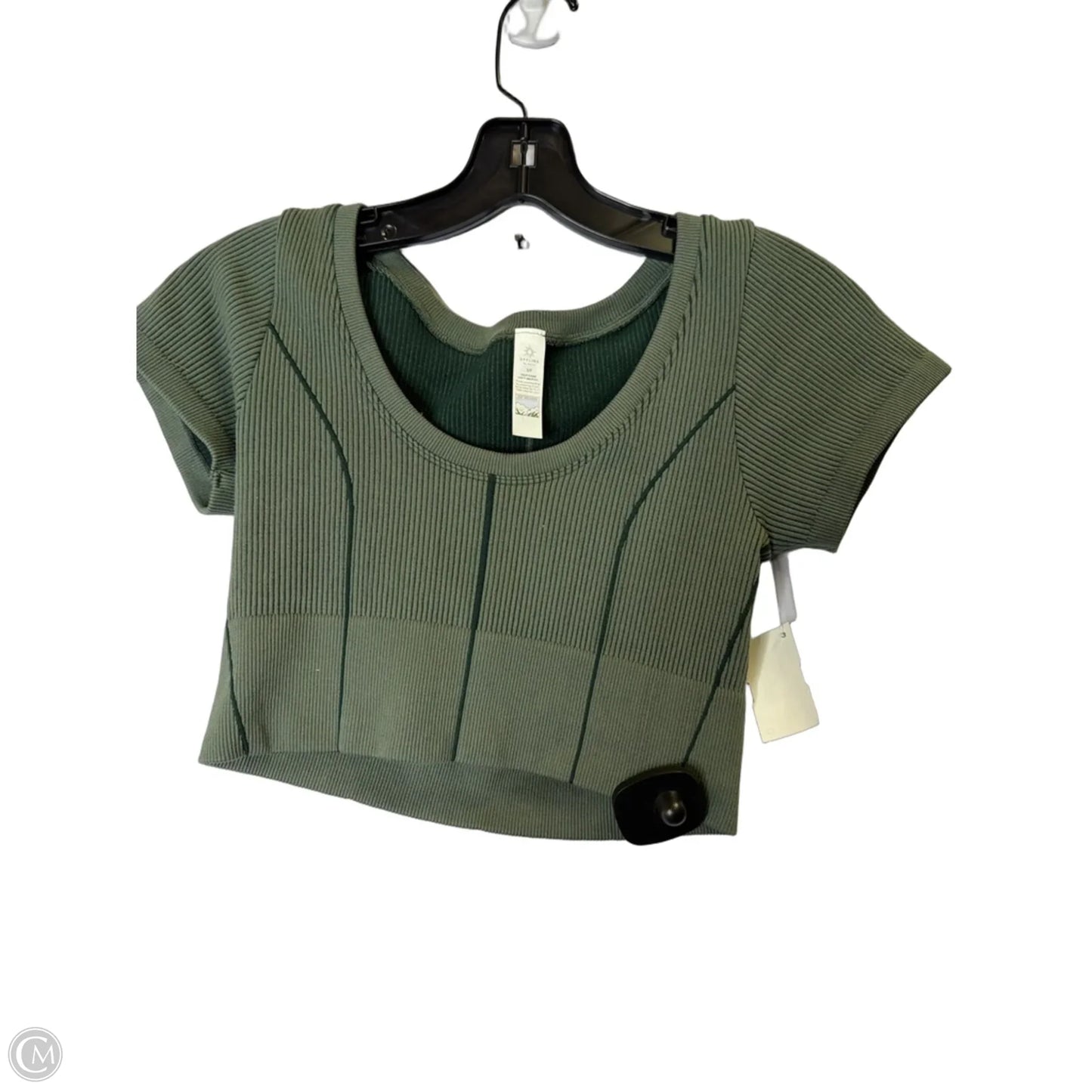 Athletic Top Short Sleeve By Offline In Green, Size: S