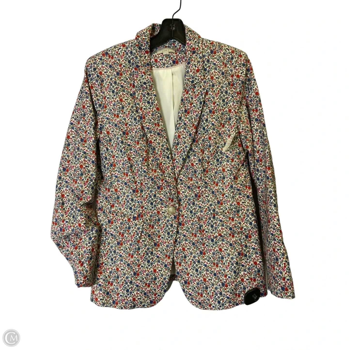Blazer By Loft In Floral Print, Size: 8