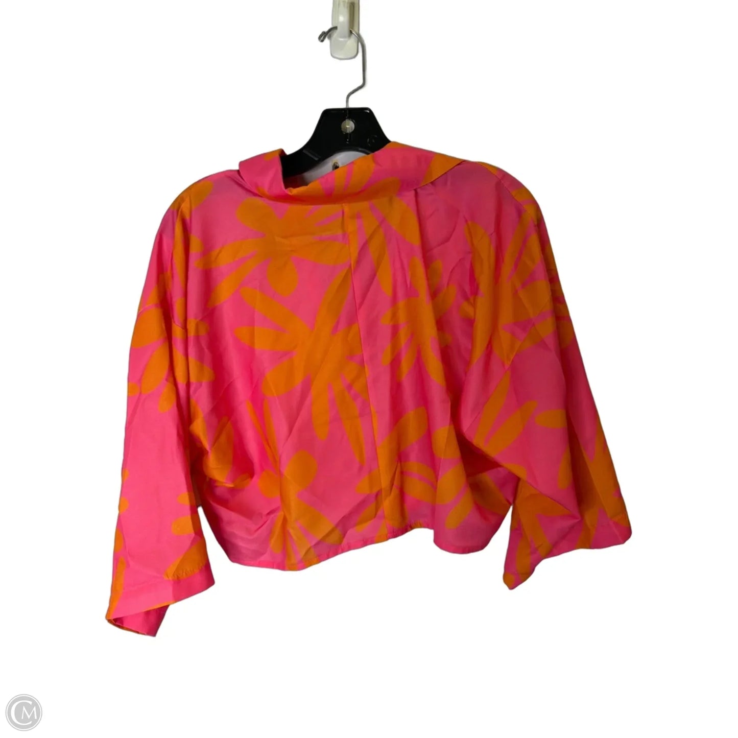 Blouse Short Sleeve By Clothes Mentor In Orange & Pink, Size: M
