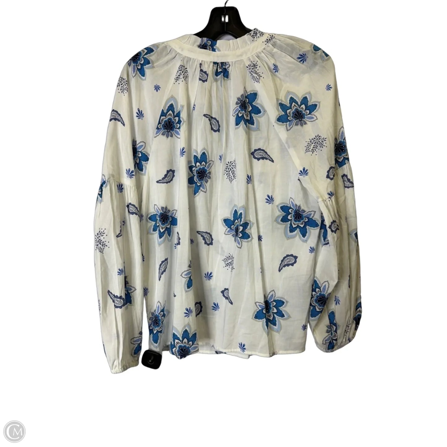 Blouse Long Sleeve By Loft In White, Size: LP
