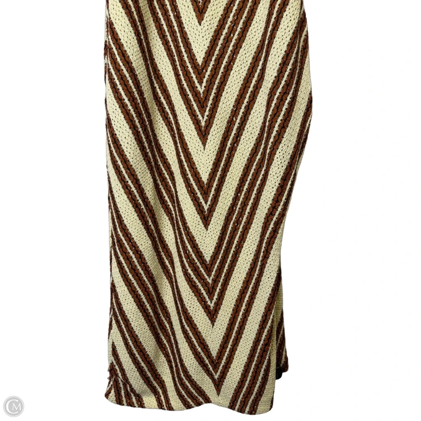 Dress Casual Maxi By Loft In Brown & Cream, Size: 12