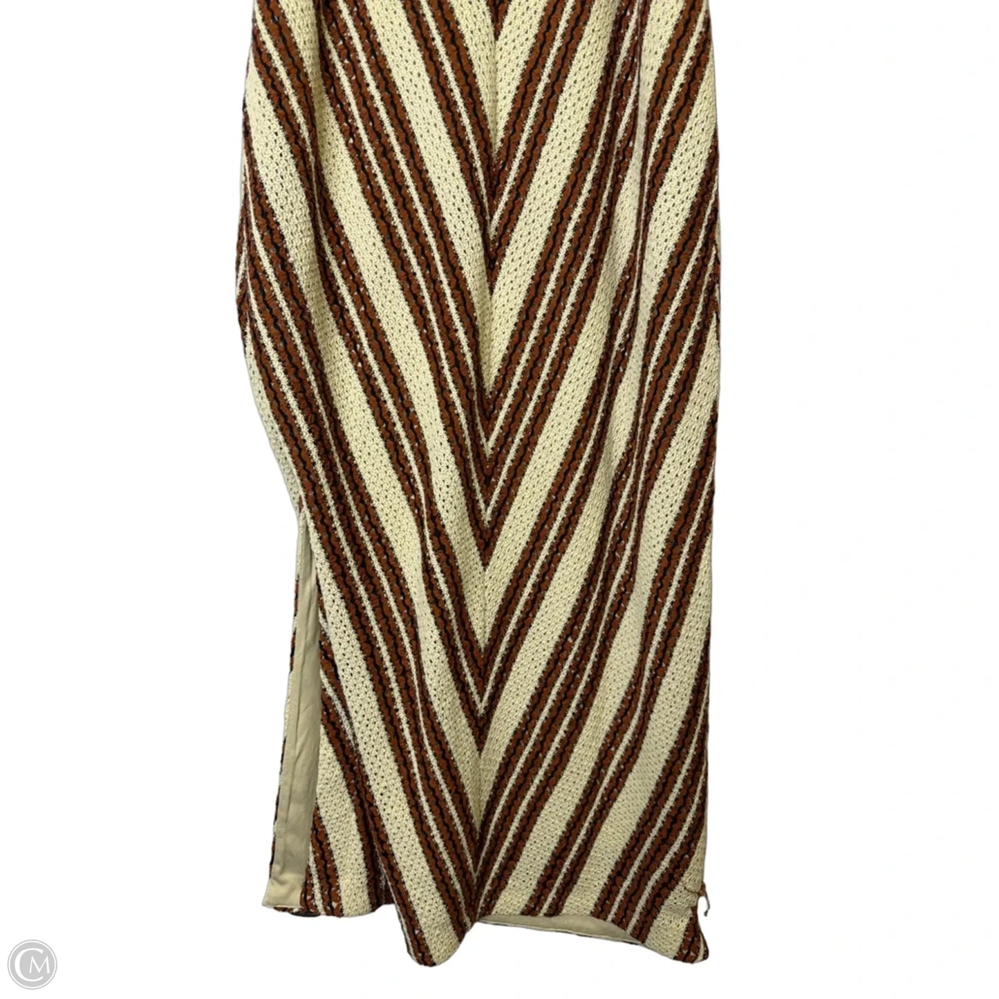 Dress Casual Maxi By Loft In Brown & Cream, Size: 12