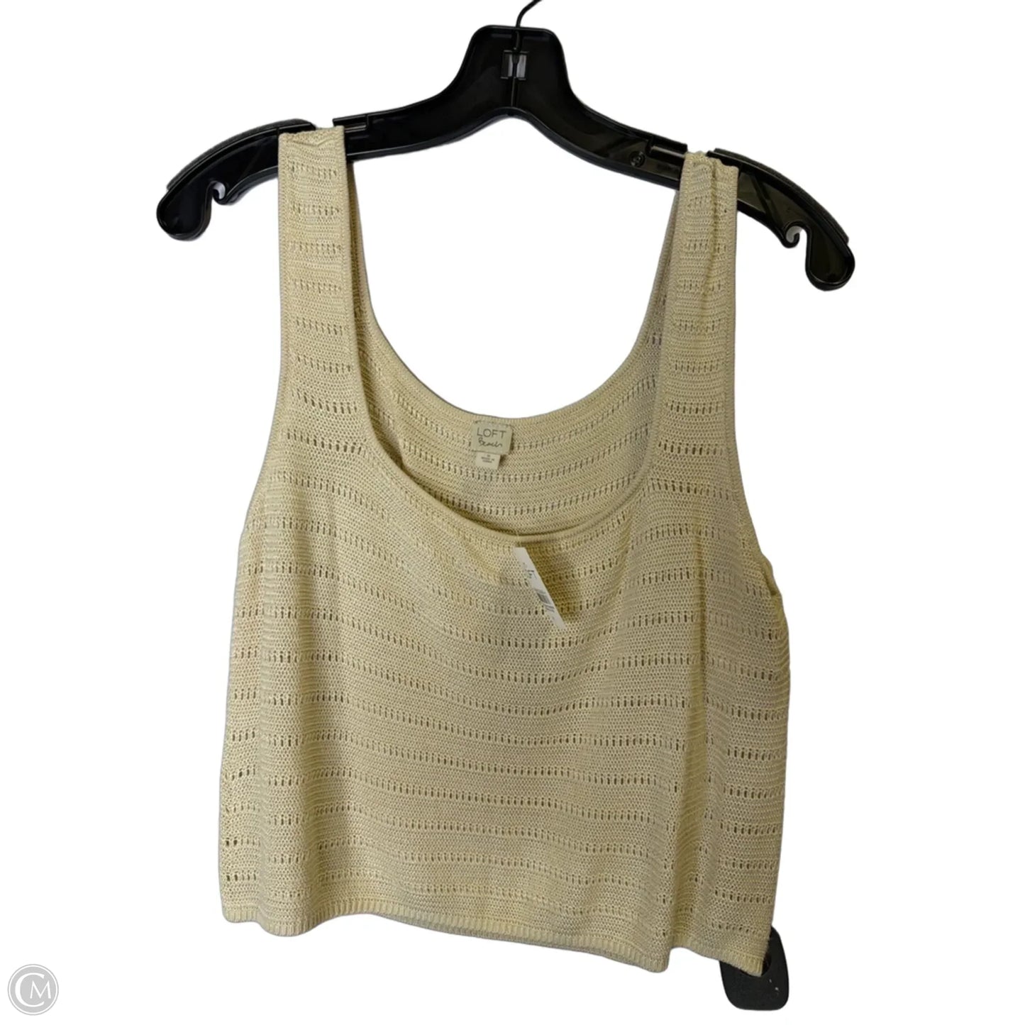 Top Sleeveless By Loft In Beige, Size: M