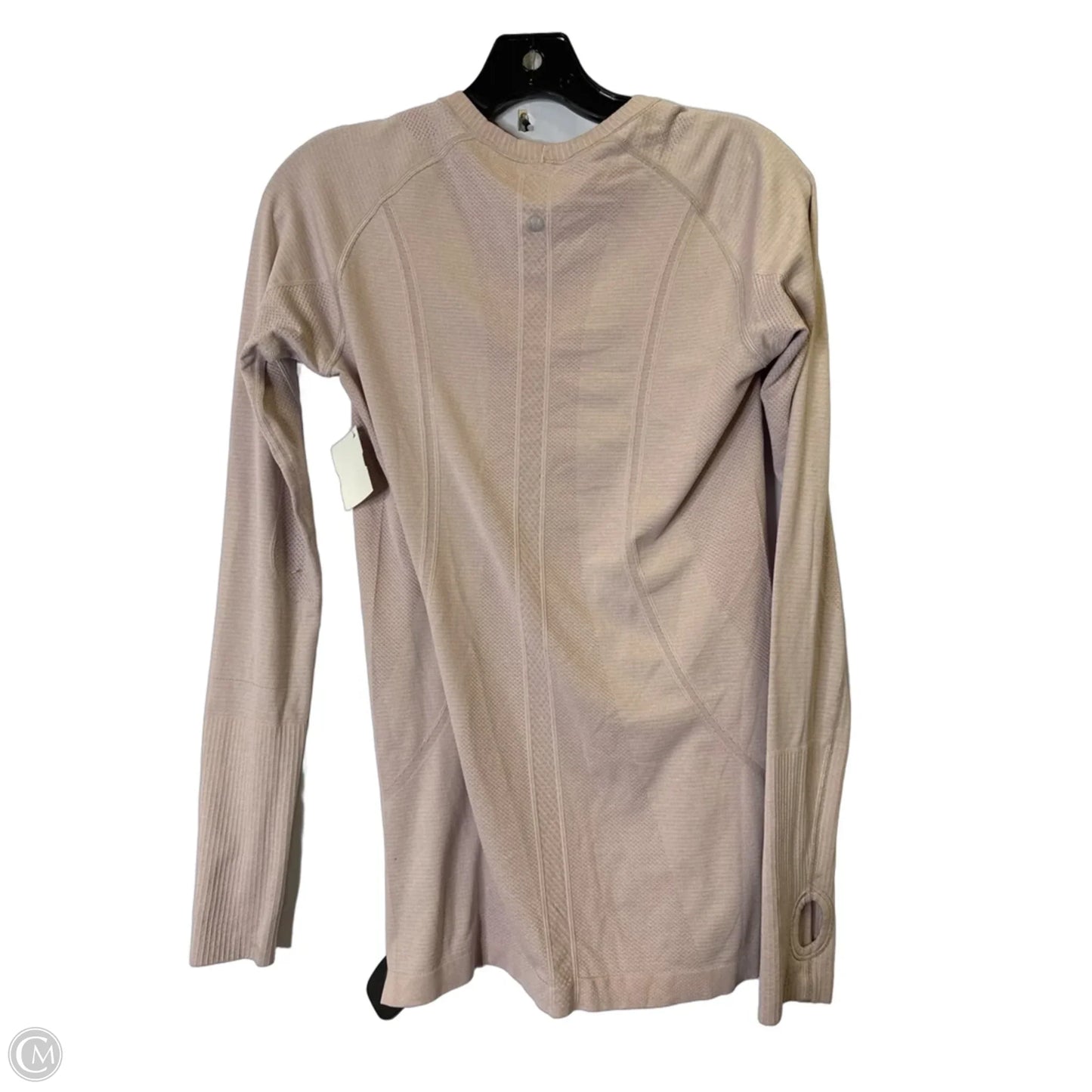 Athletic Top Long Sleeve Collar By Lululemon In Pink