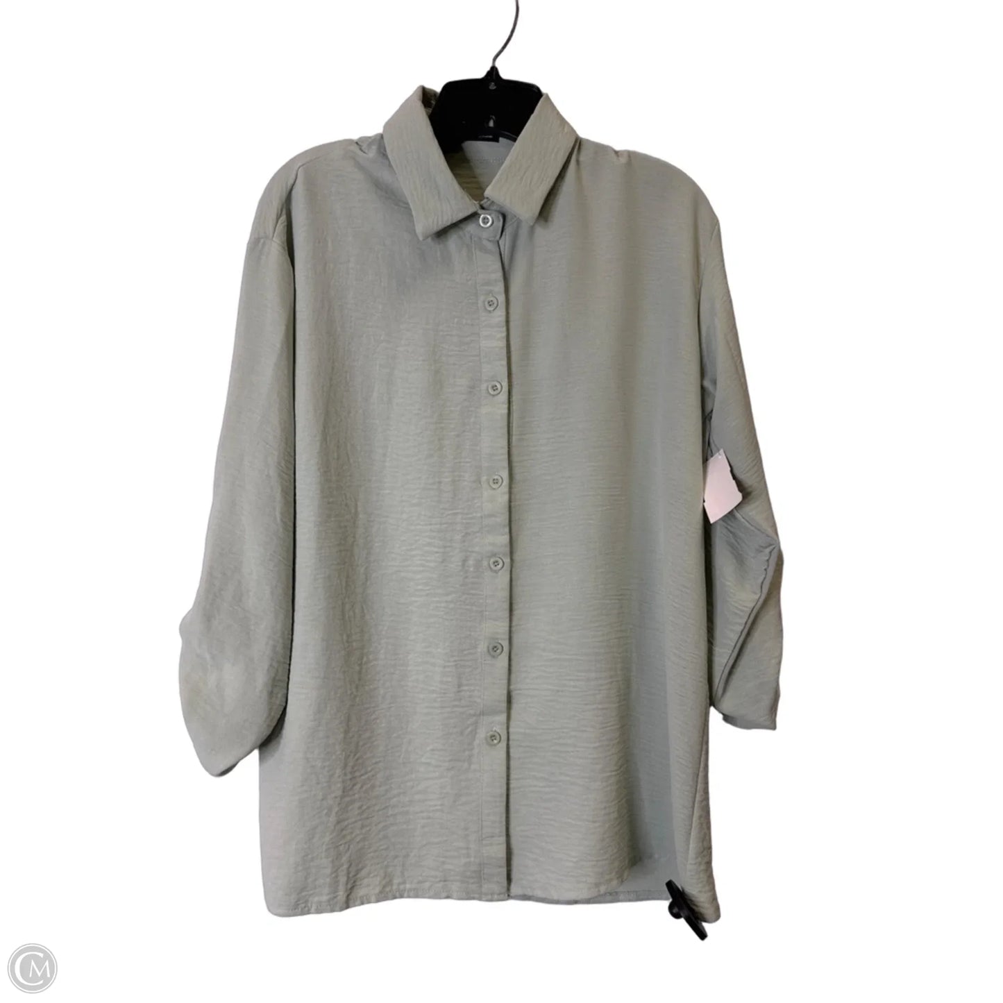 Top Long Sleeve By Shein In Green, Size: 4