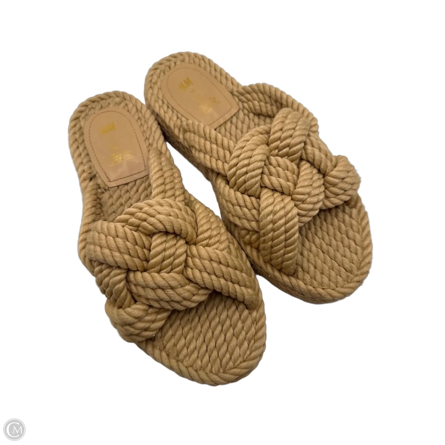 Sandals Heels Platform By H&m In Beige, Size: 6