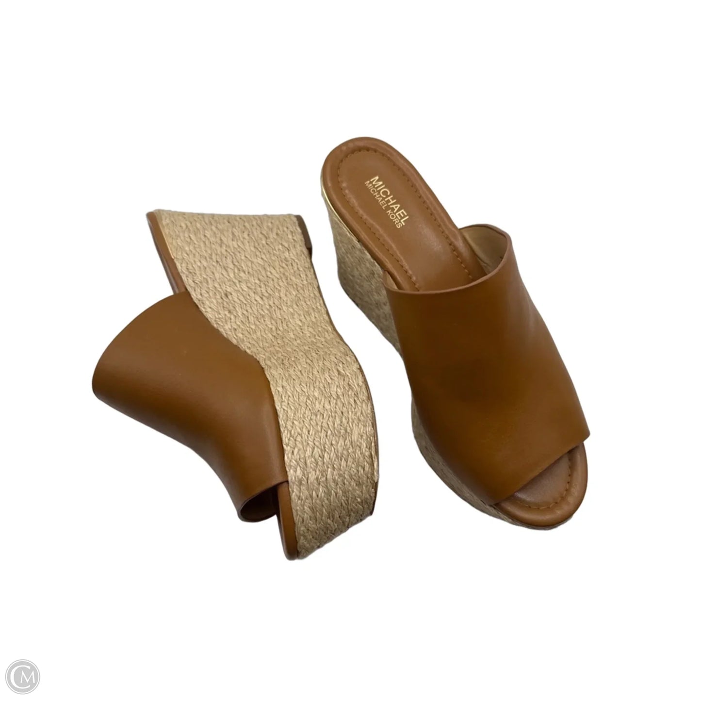 Sandals Heels Wedge By Cmc In Brown, Size: 7