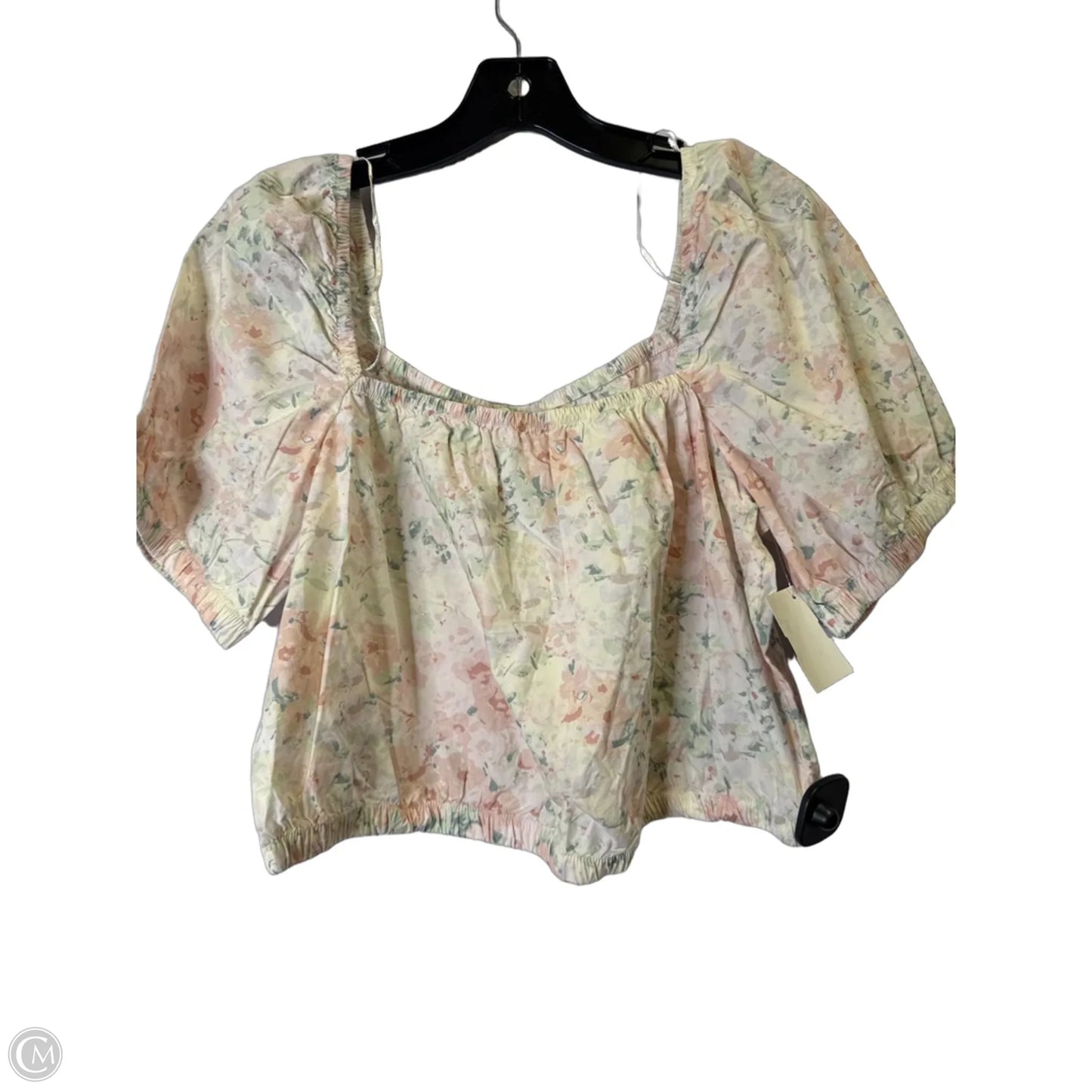 Top Short Sleeve By H&m In Floral Print, Size: M
