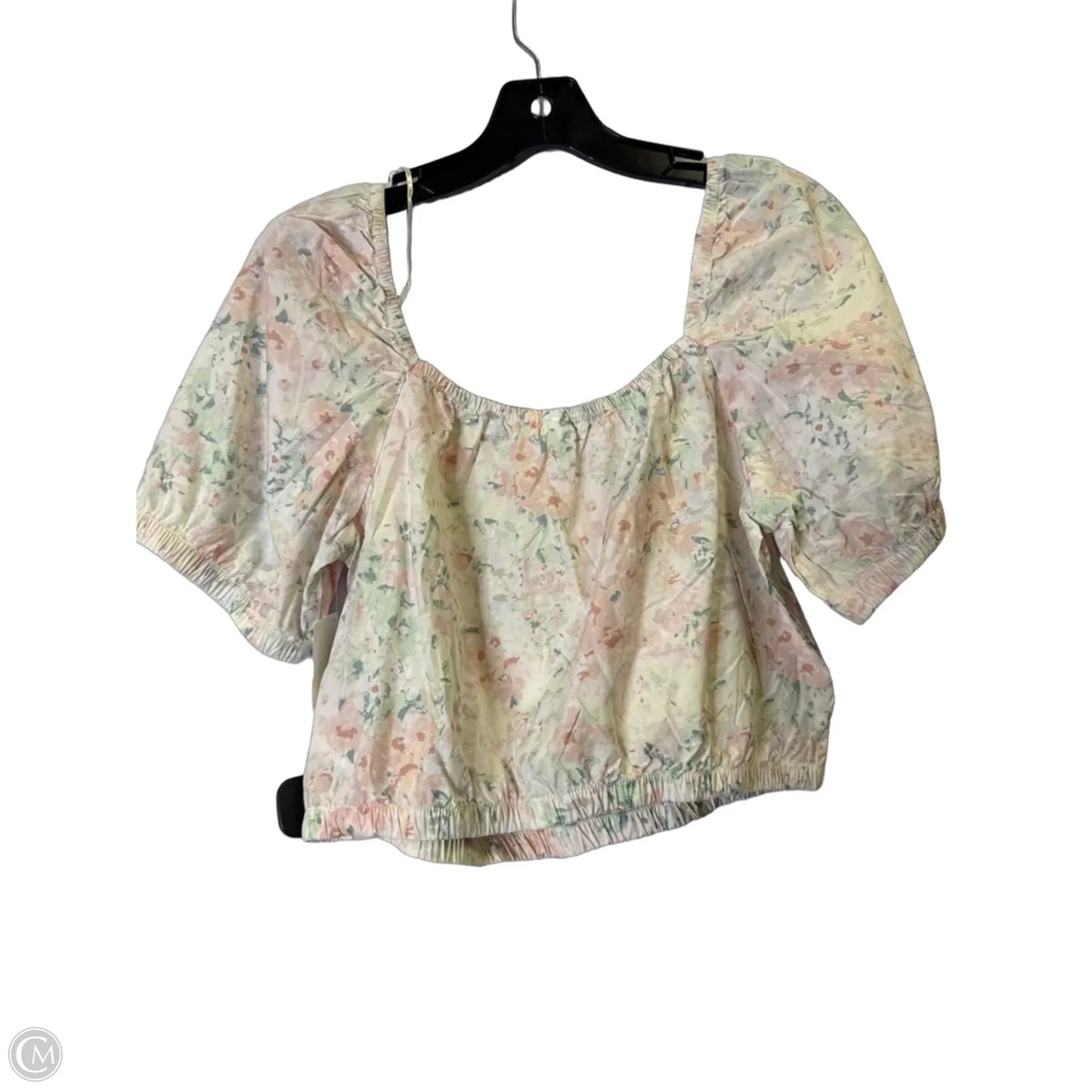 Top Short Sleeve By H&m In Floral Print, Size: M