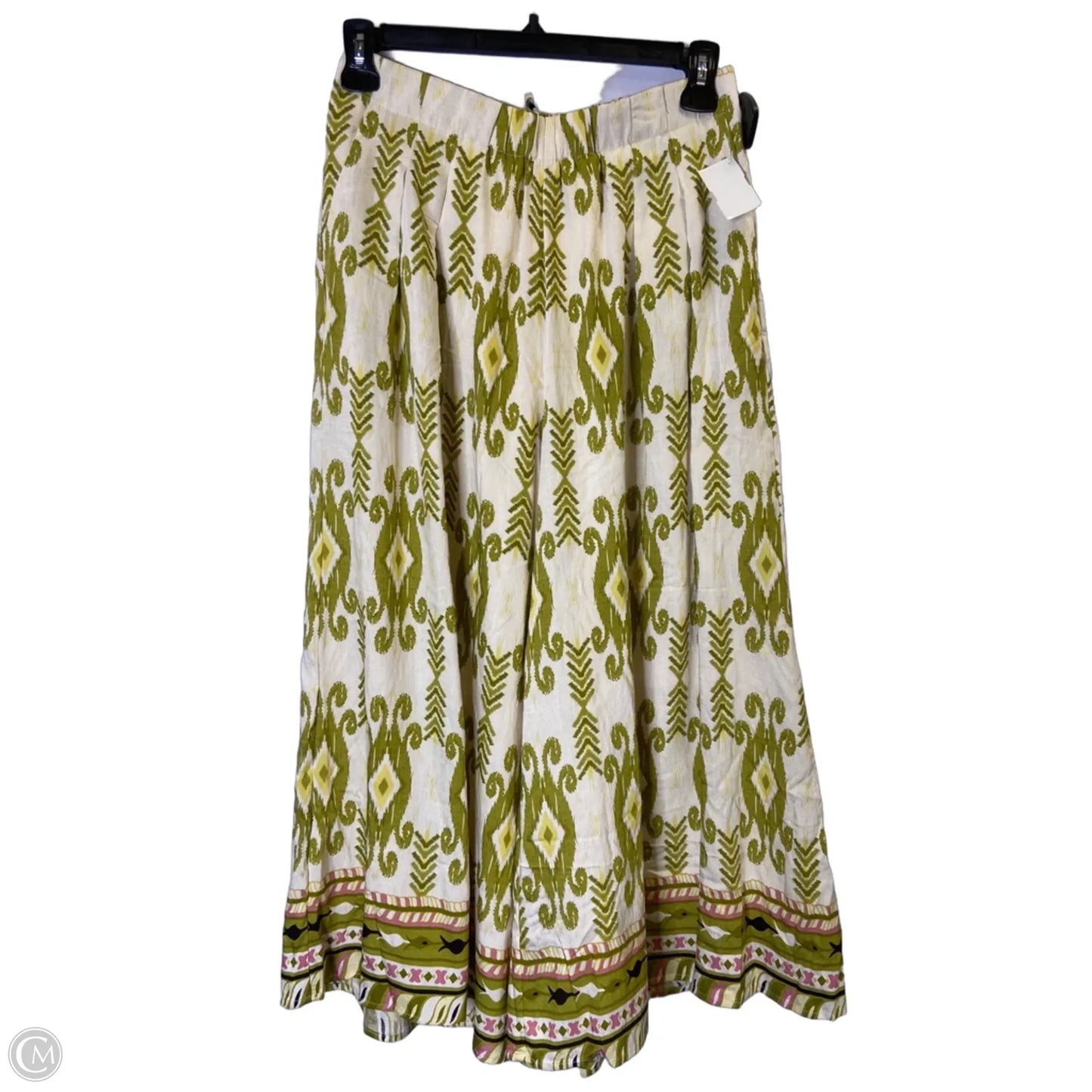Pants Wide Leg By Umgee In Cream & Green, Size: M