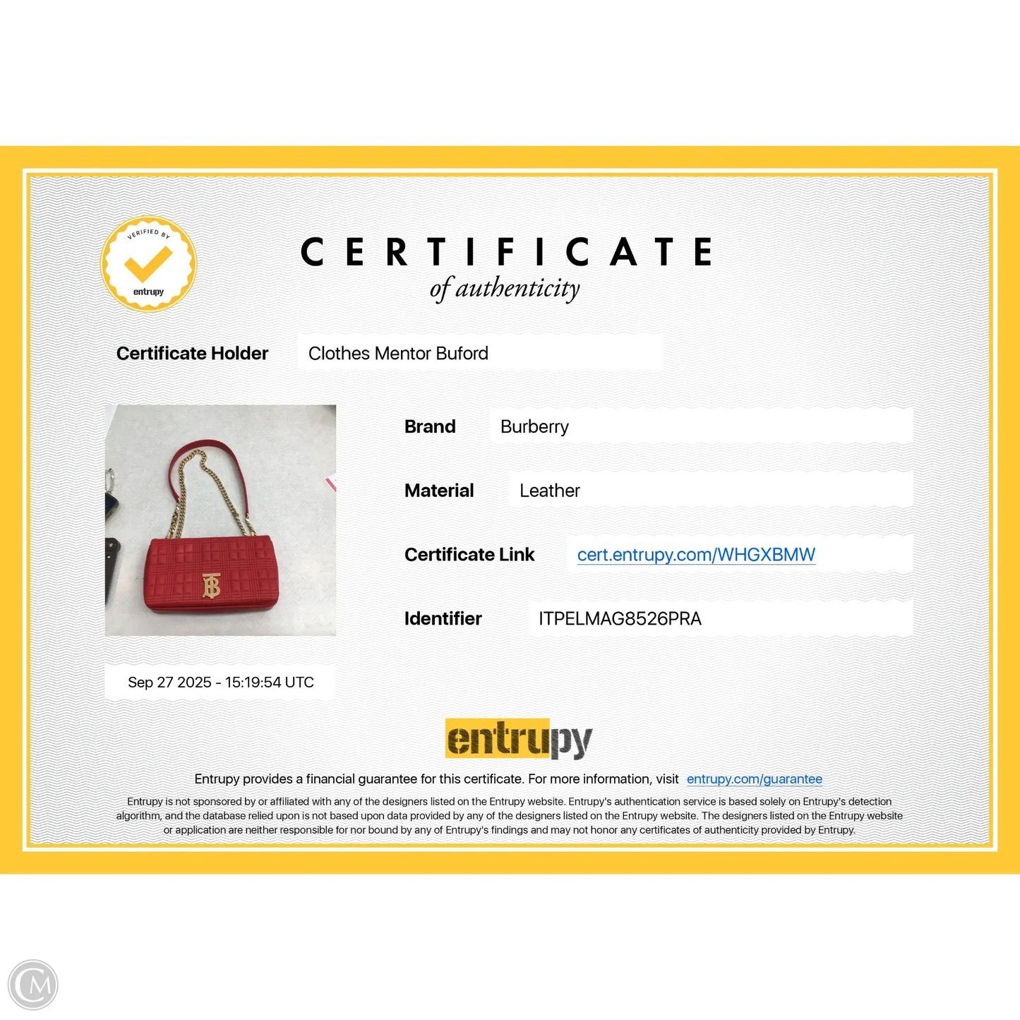 Handbag Luxury Designer By Burberry, Size: Small