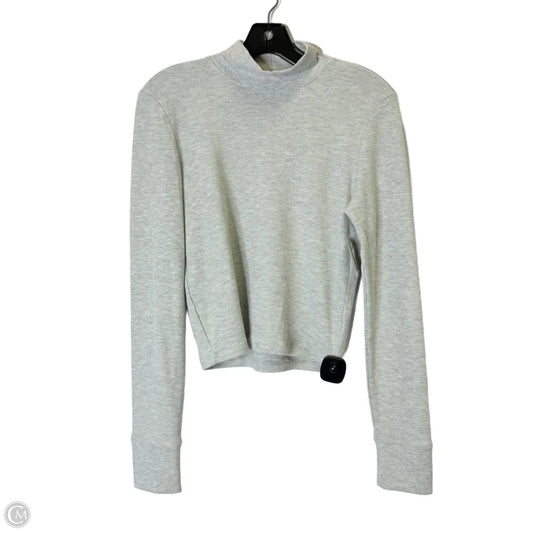 Top Long Sleeve By American Eagle In Grey, Size: L
