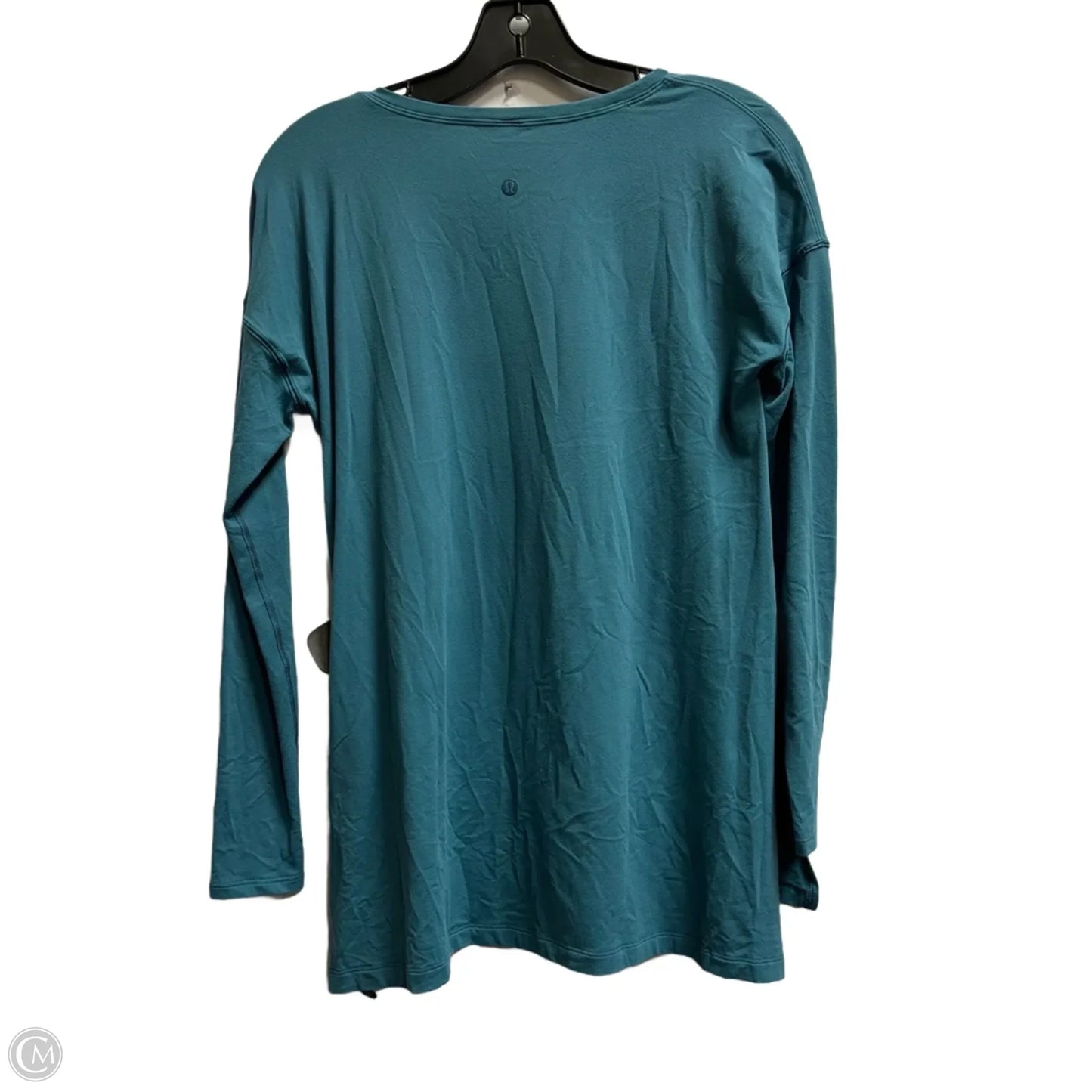 Athletic Top Long Sleeve Collar By Lululemon In Blue, Size: Xs