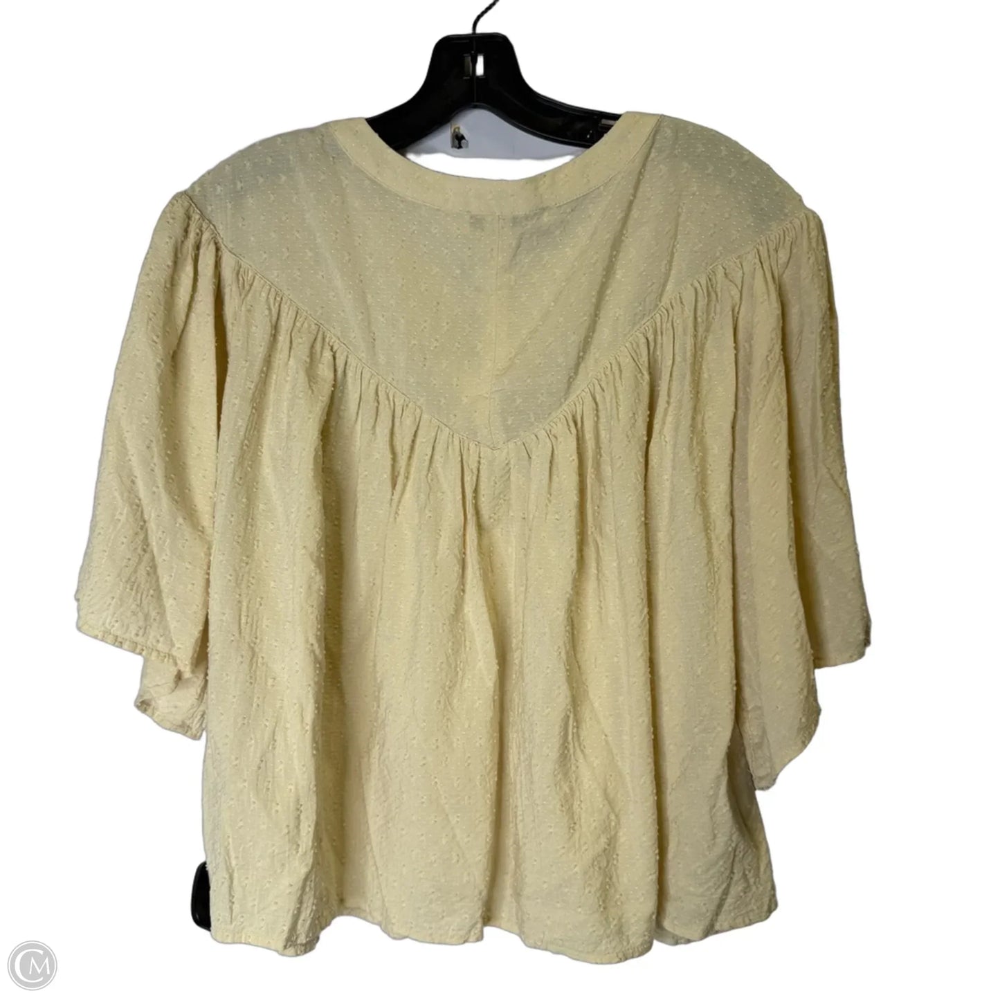Top Short Sleeve By Loft In Cream, Size: M