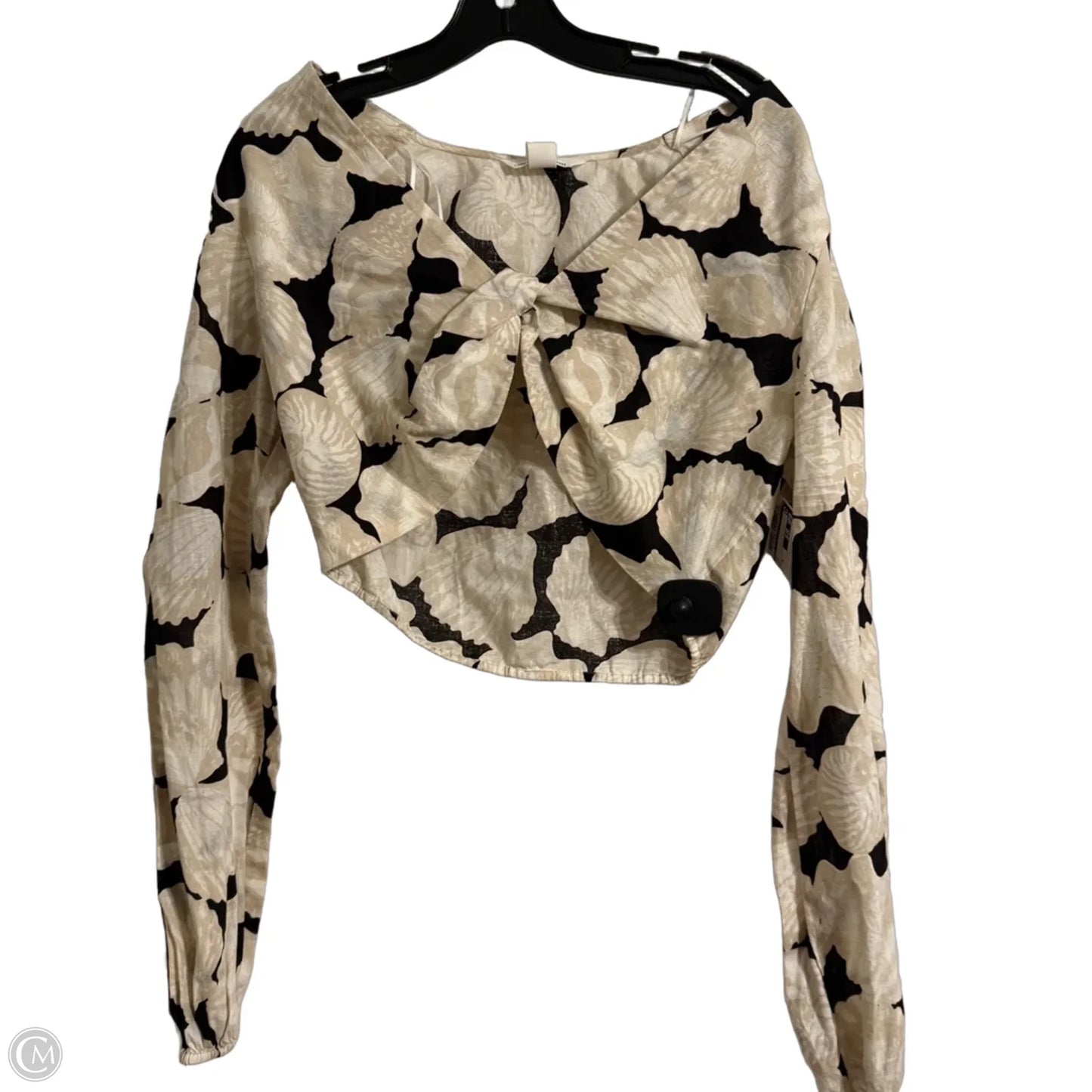 Top Long Sleeve By H&m In Tan, Size: M