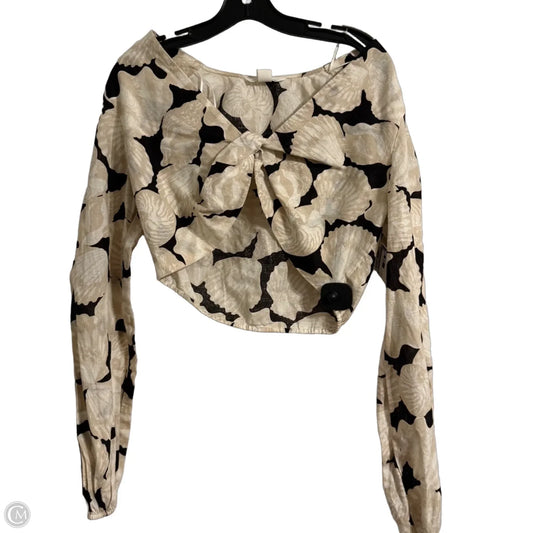 Top Long Sleeve By H&m In Tan, Size: M