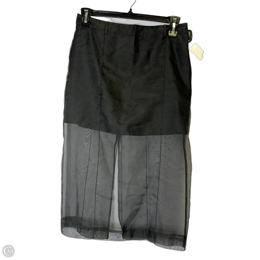 Skirt Midi By H&m In Black, Size: 8