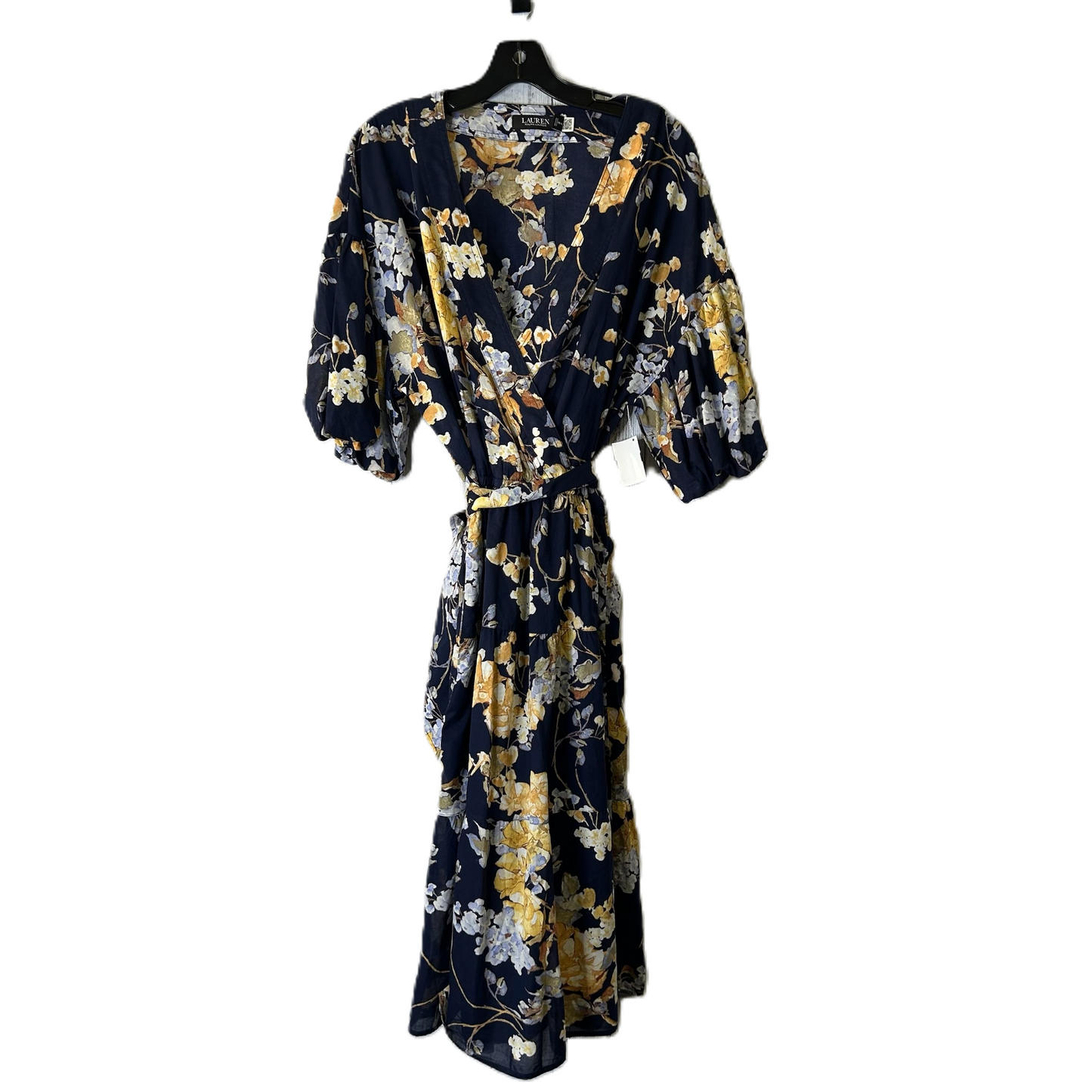 Dress Casual Midi By Lauren By Ralph Lauren In Navy, Size: 2x