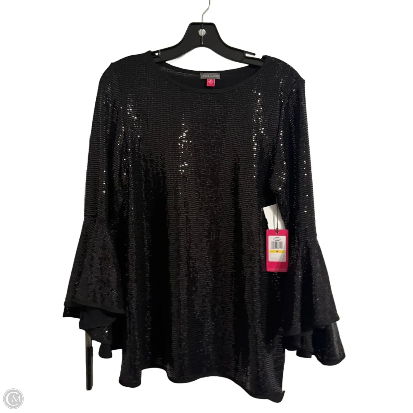 Top Long Sleeve By Vince Camuto In Black, Size: M