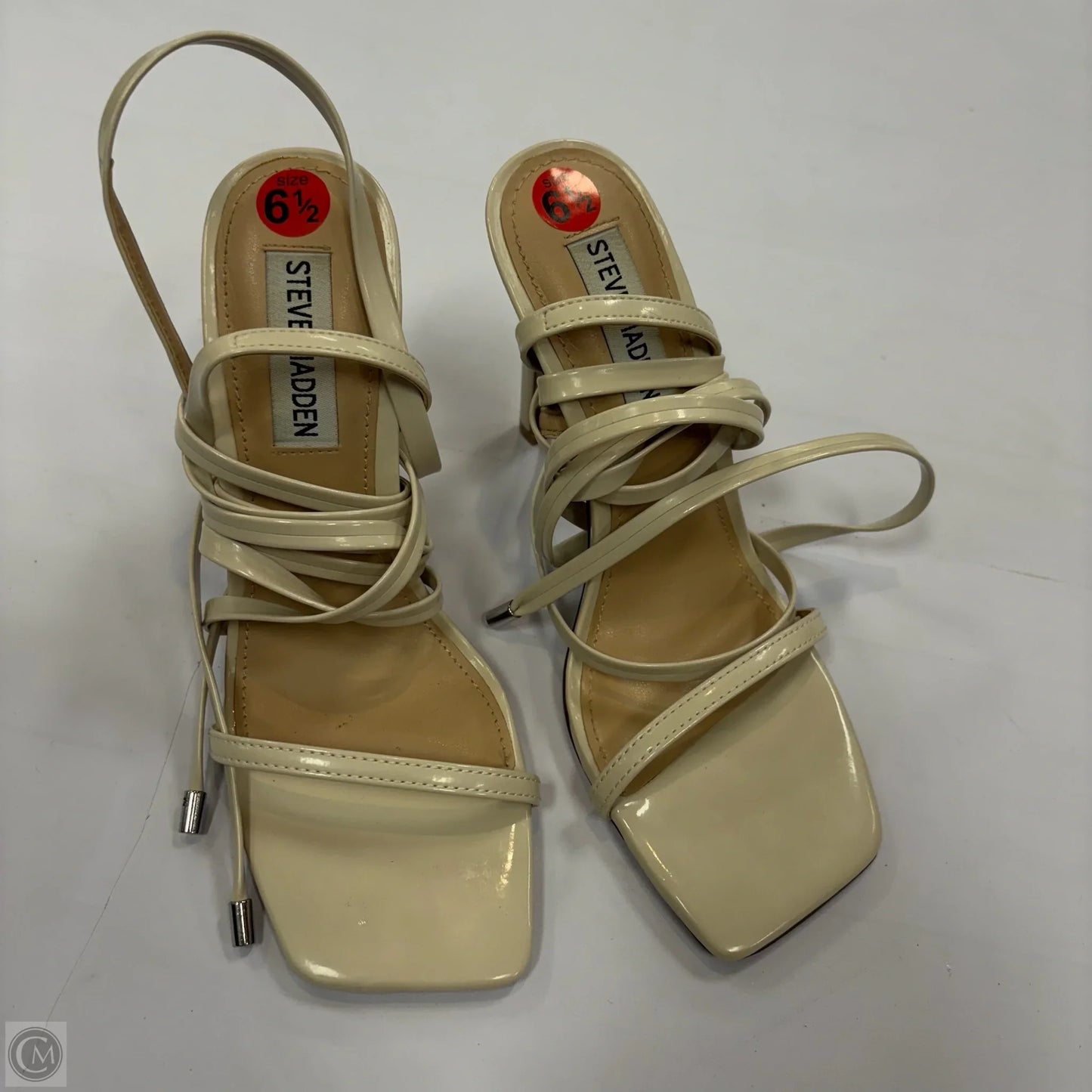Sandals Heels Stiletto By Steve Madden In Cream, Size: 6.5