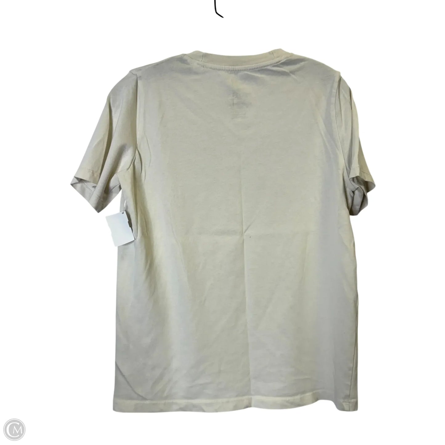 Athletic Top Short Sleeve By Reebok In Cream, Size: M