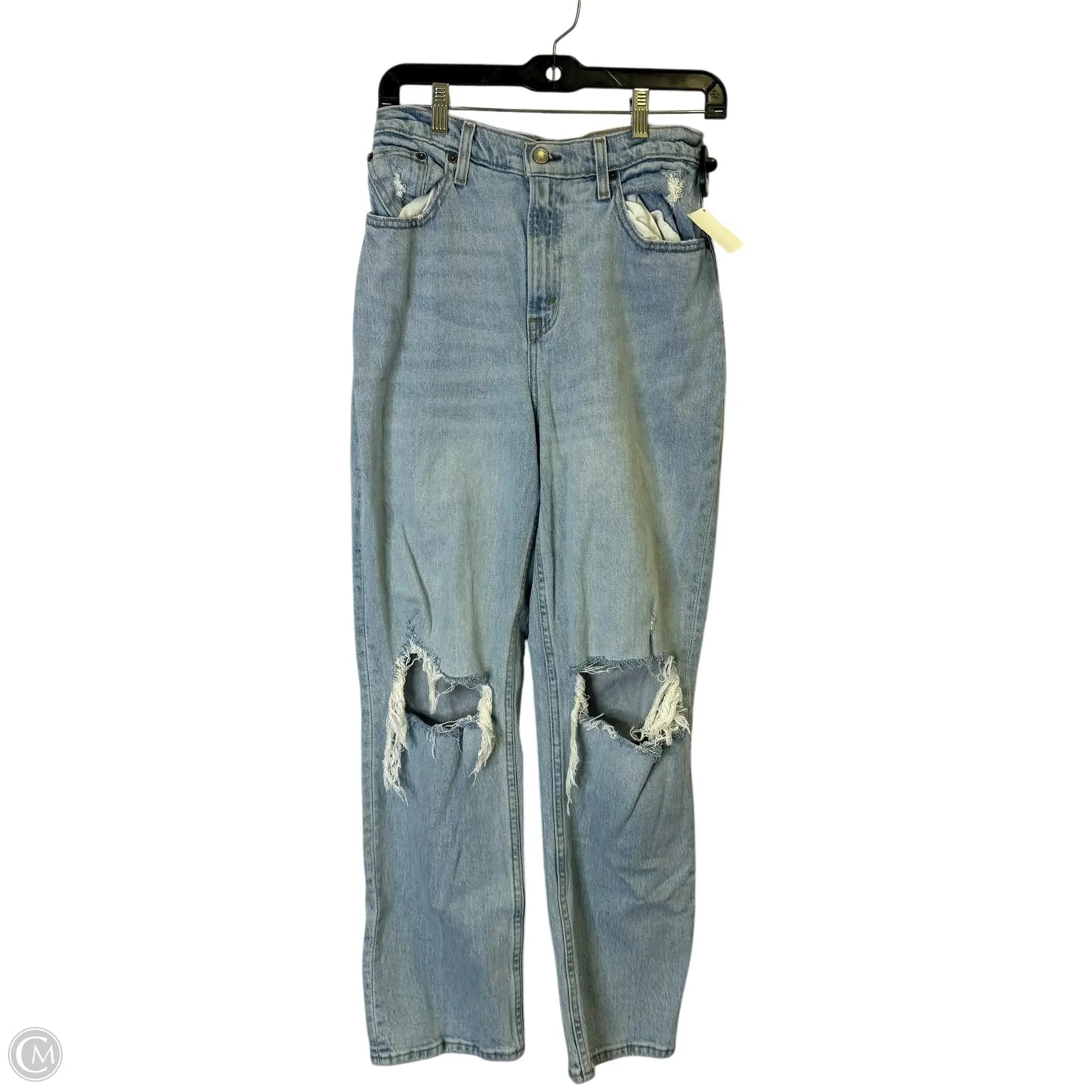 Jeans Straight By Abercrombie And Fitch In Blue Denim, Size: 8