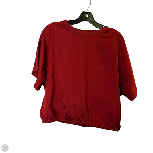 Blouse Short Sleeve By A New Day In Red, Size: M