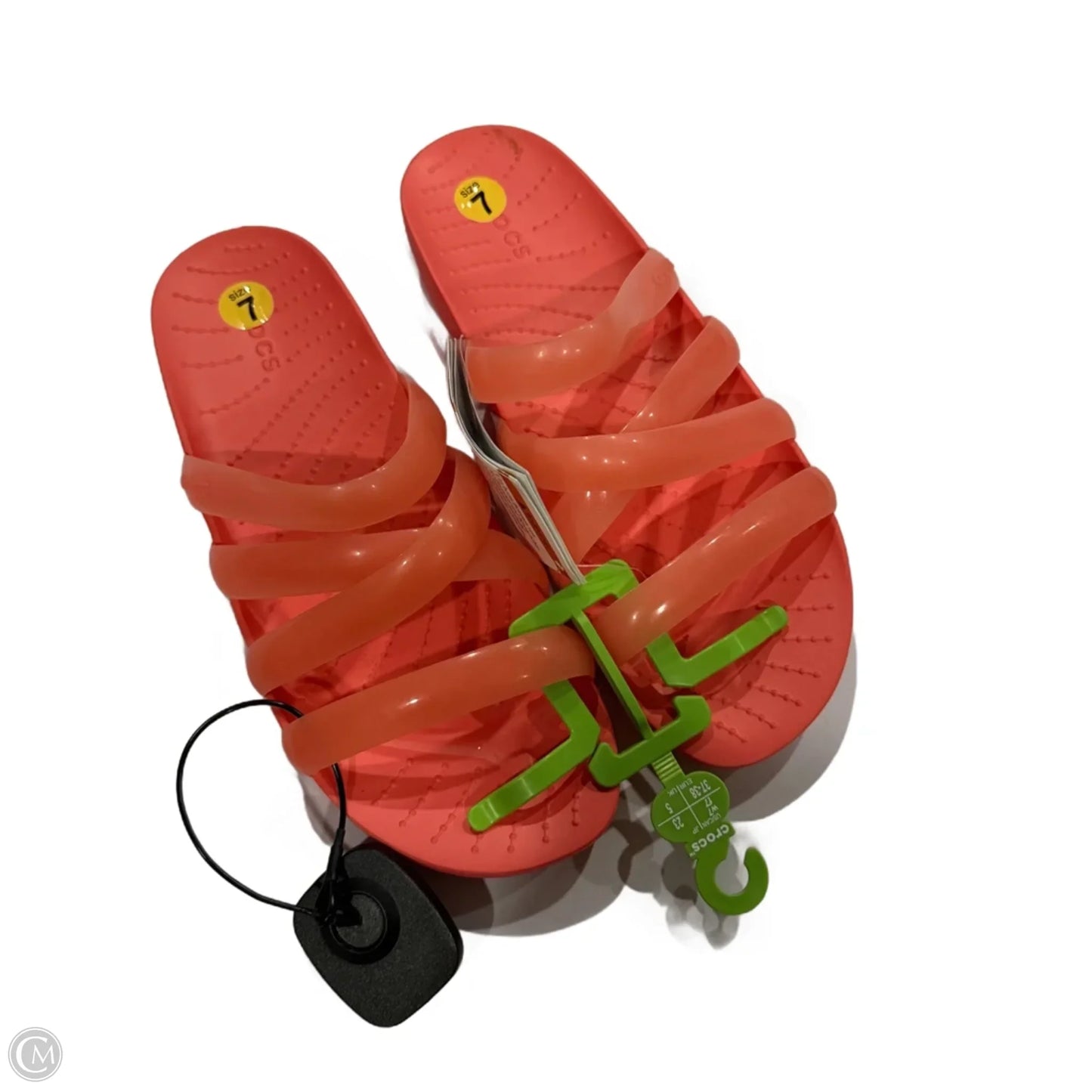 Sandals Flats By Crocs In Coral, Size: 7