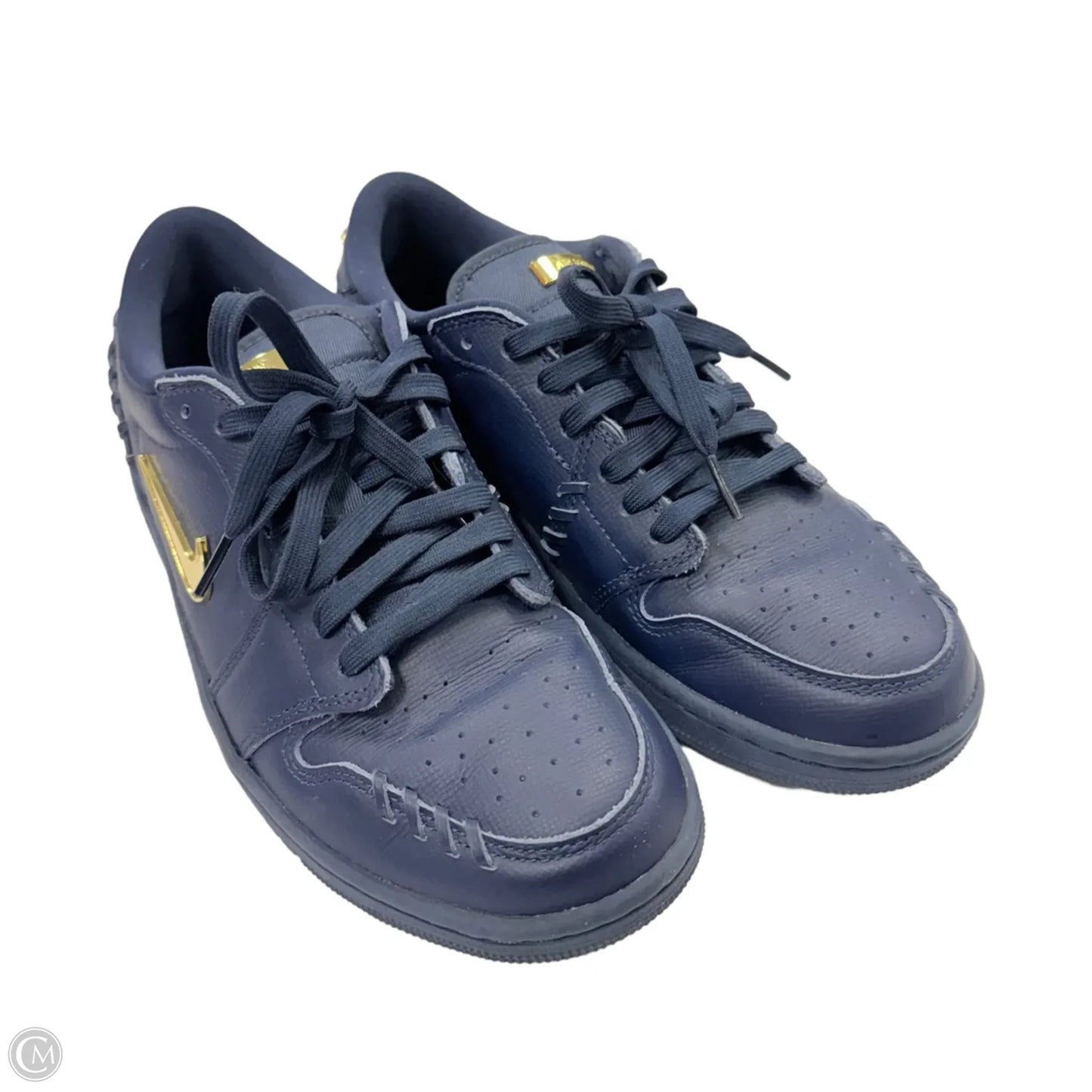 Shoes Luxury Designer By Jordan In Blue, Size: 9.5