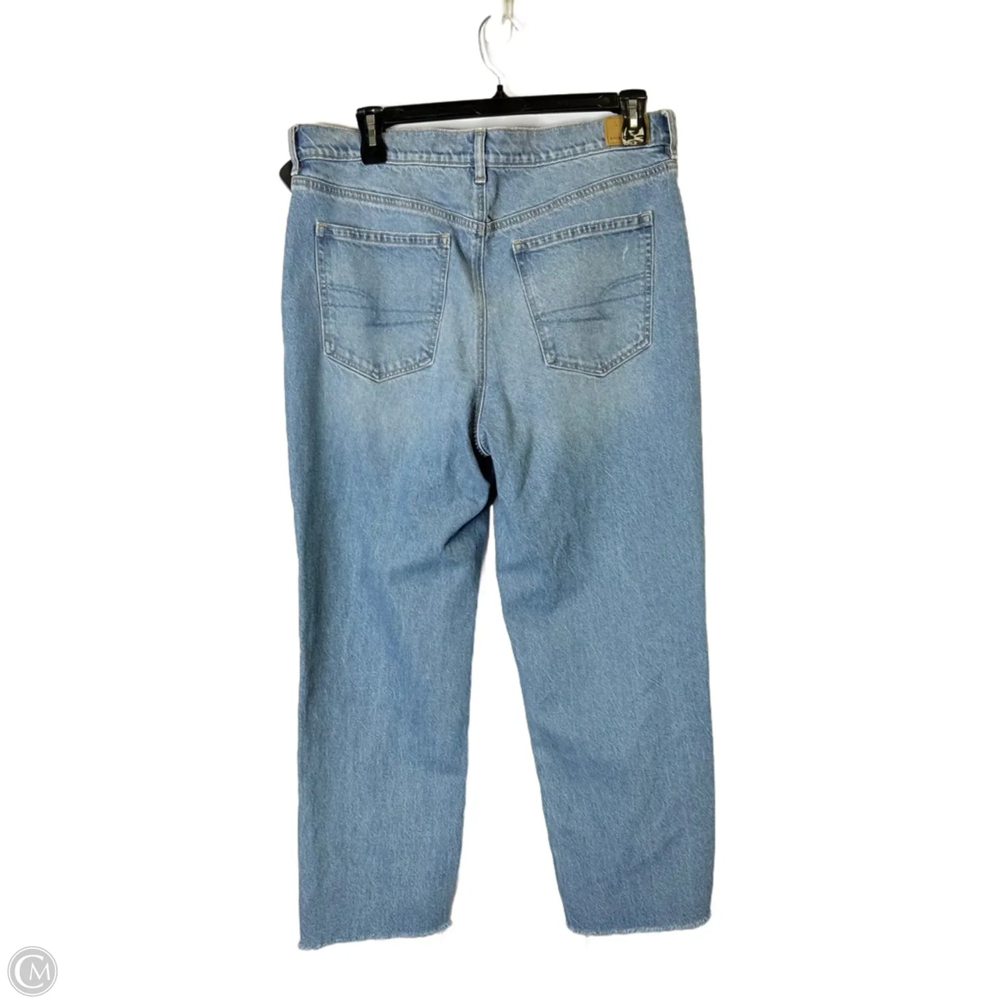 Jeans Straight By American Eagle In Blue Denim, Size: 16