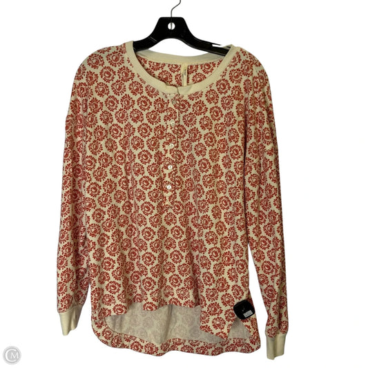Top Long Sleeve By Anthropologie In Red, Size: M