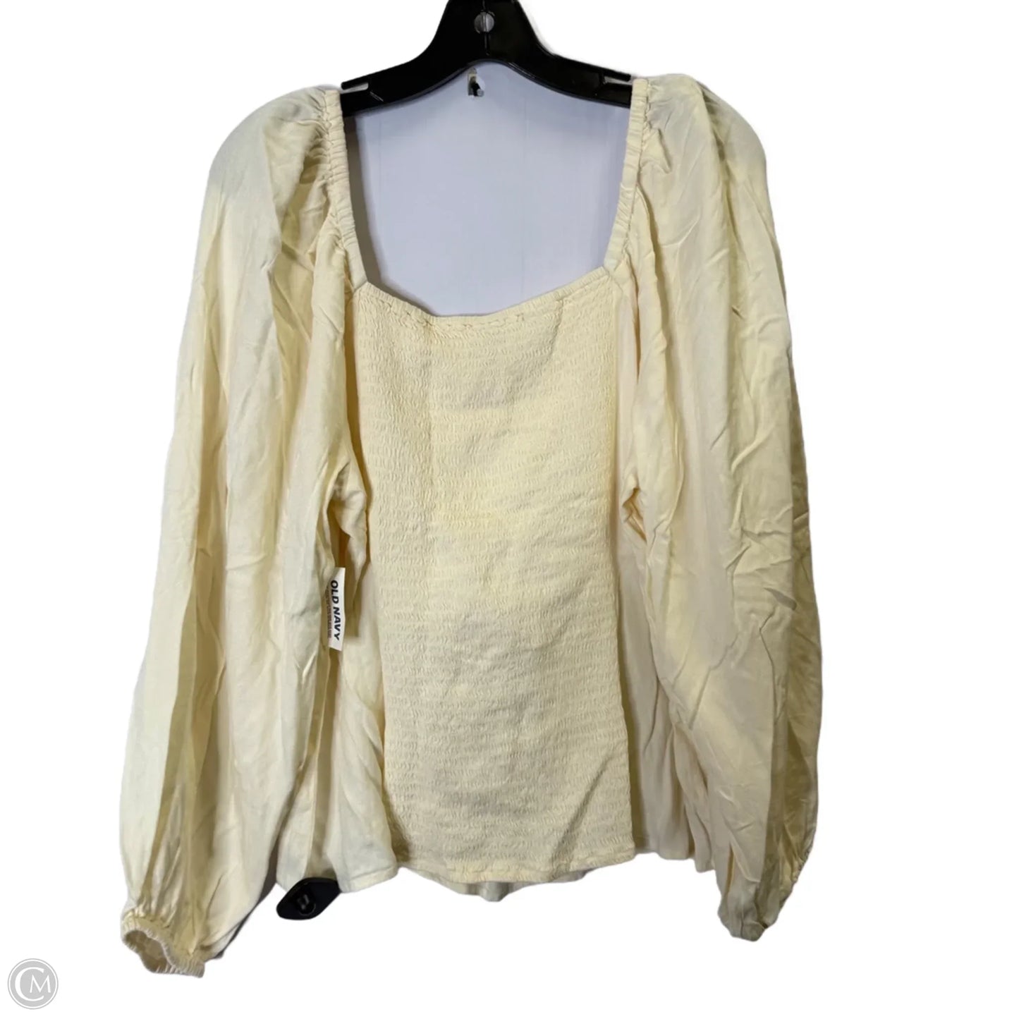 Top Long Sleeve By Old Navy In Cream, Size: Xl