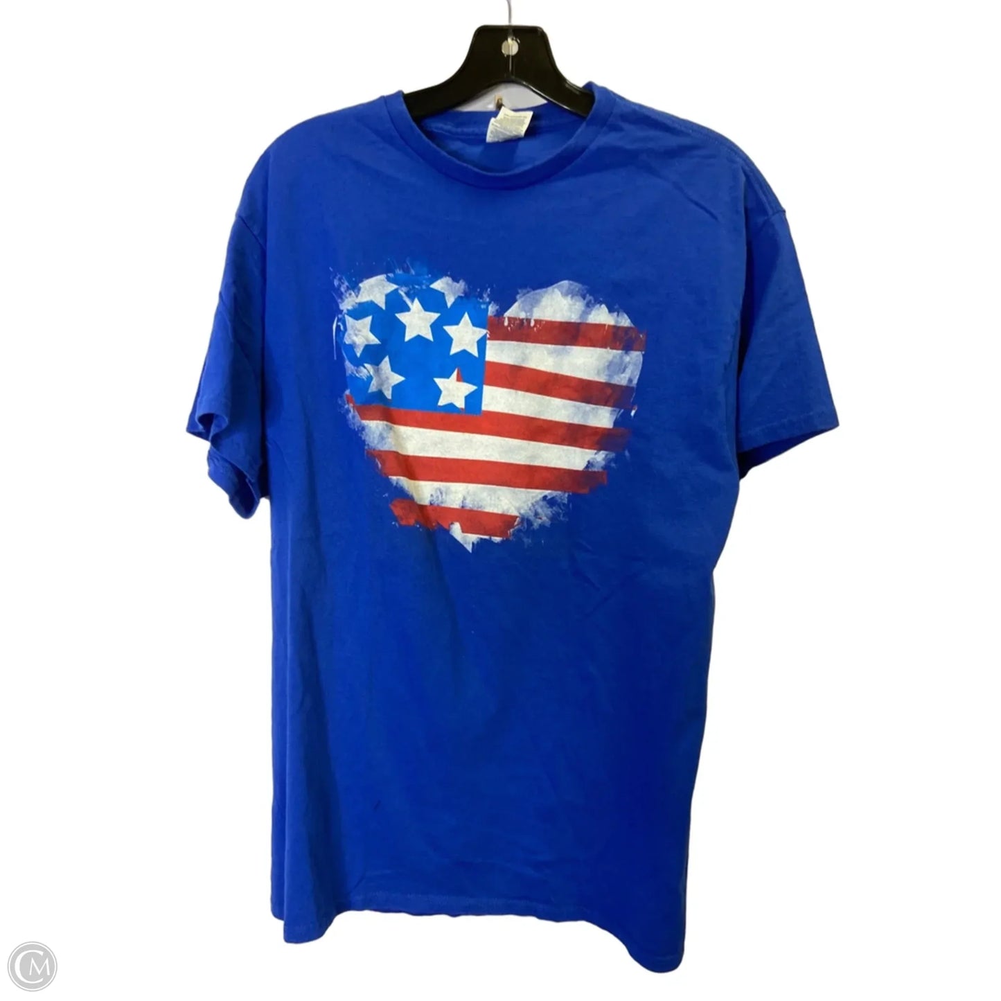 Top Short Sleeve Basic By Clothes Mentor In Blue, Size: L