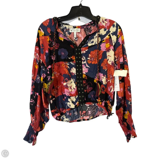 Top Long Sleeve By Jessica Simpson In Multi-colored, Size: S