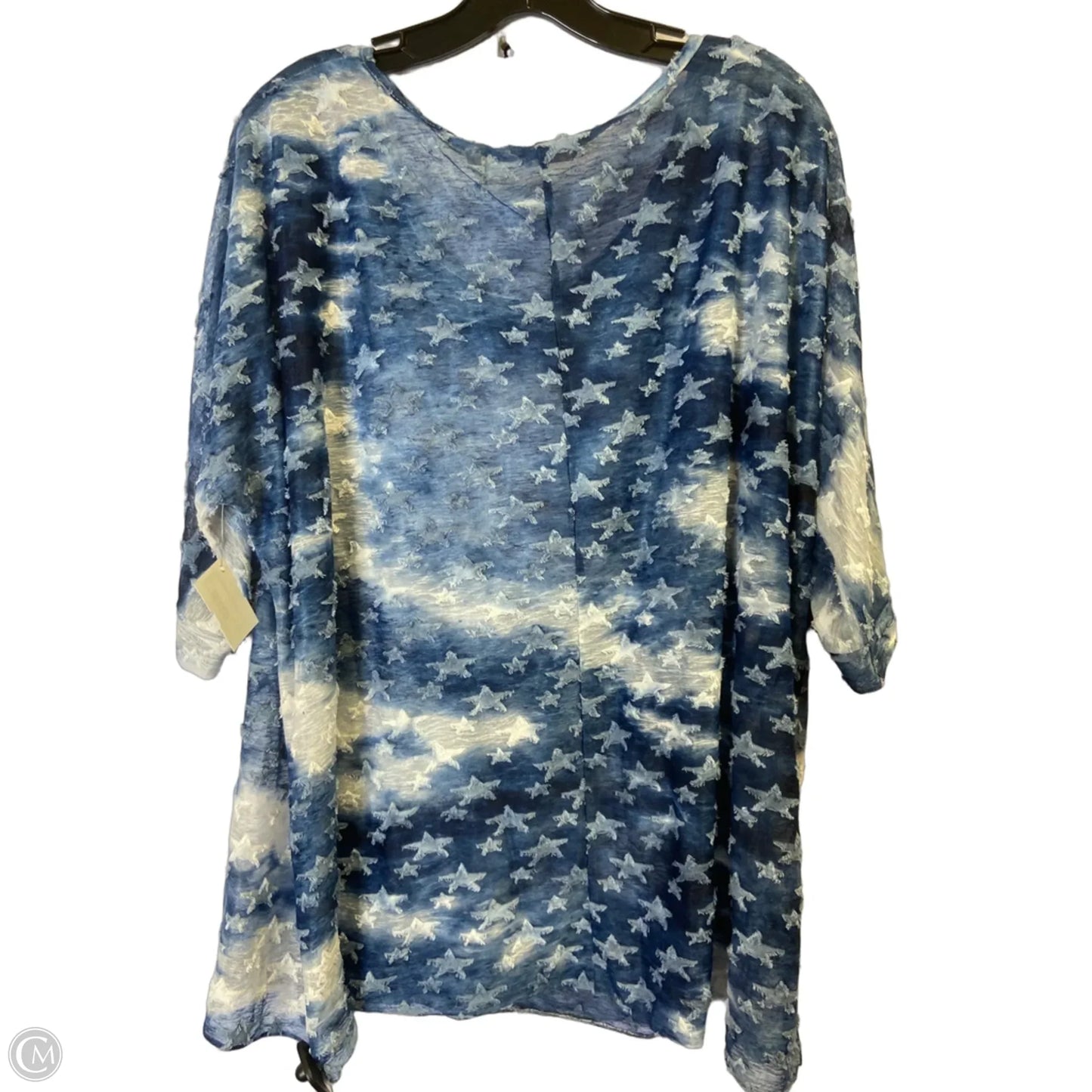 Top Short Sleeve By Soft Surroundings In Blue, Size: L