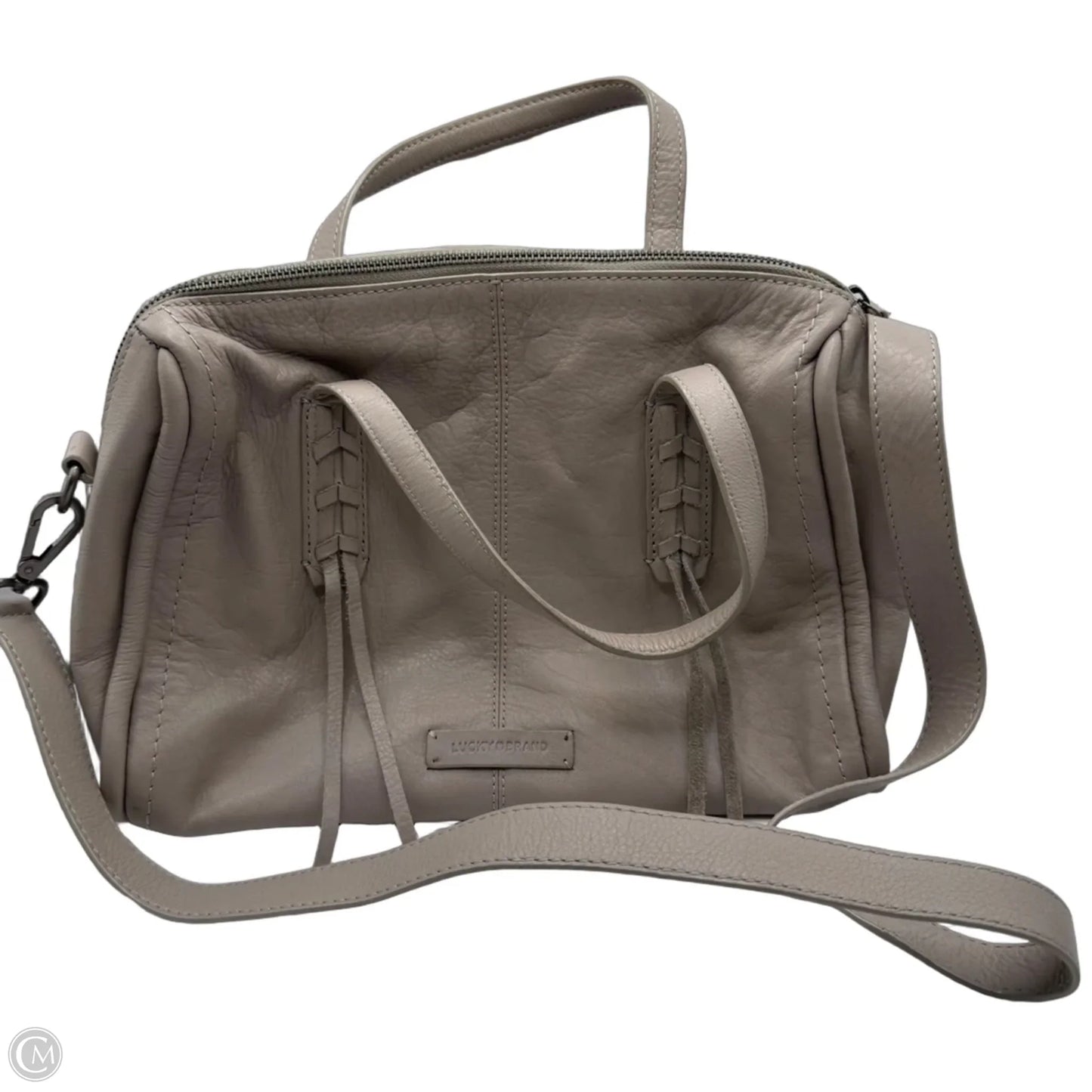 Handbag Leather By Lucky Brand, Size: Medium