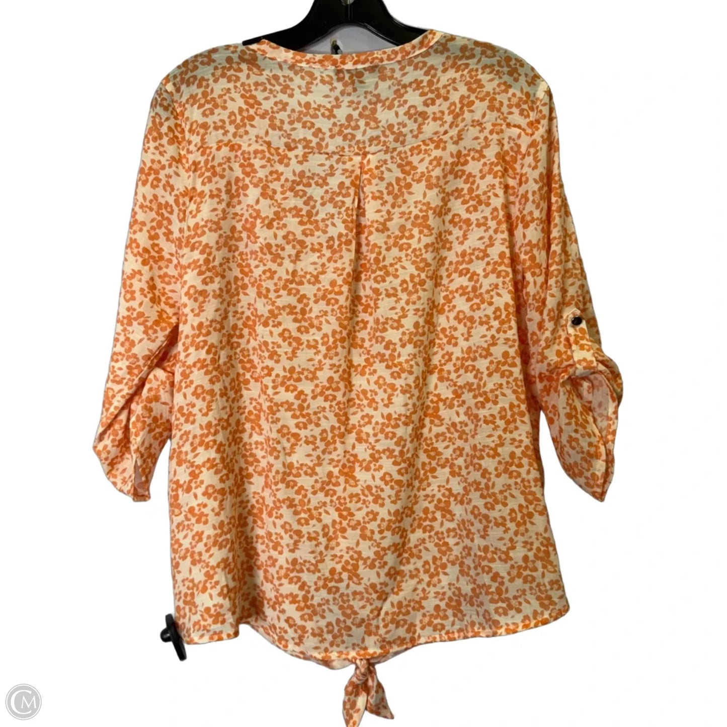 Blouse Short Sleeve By Cocomo In Orange, Size: M