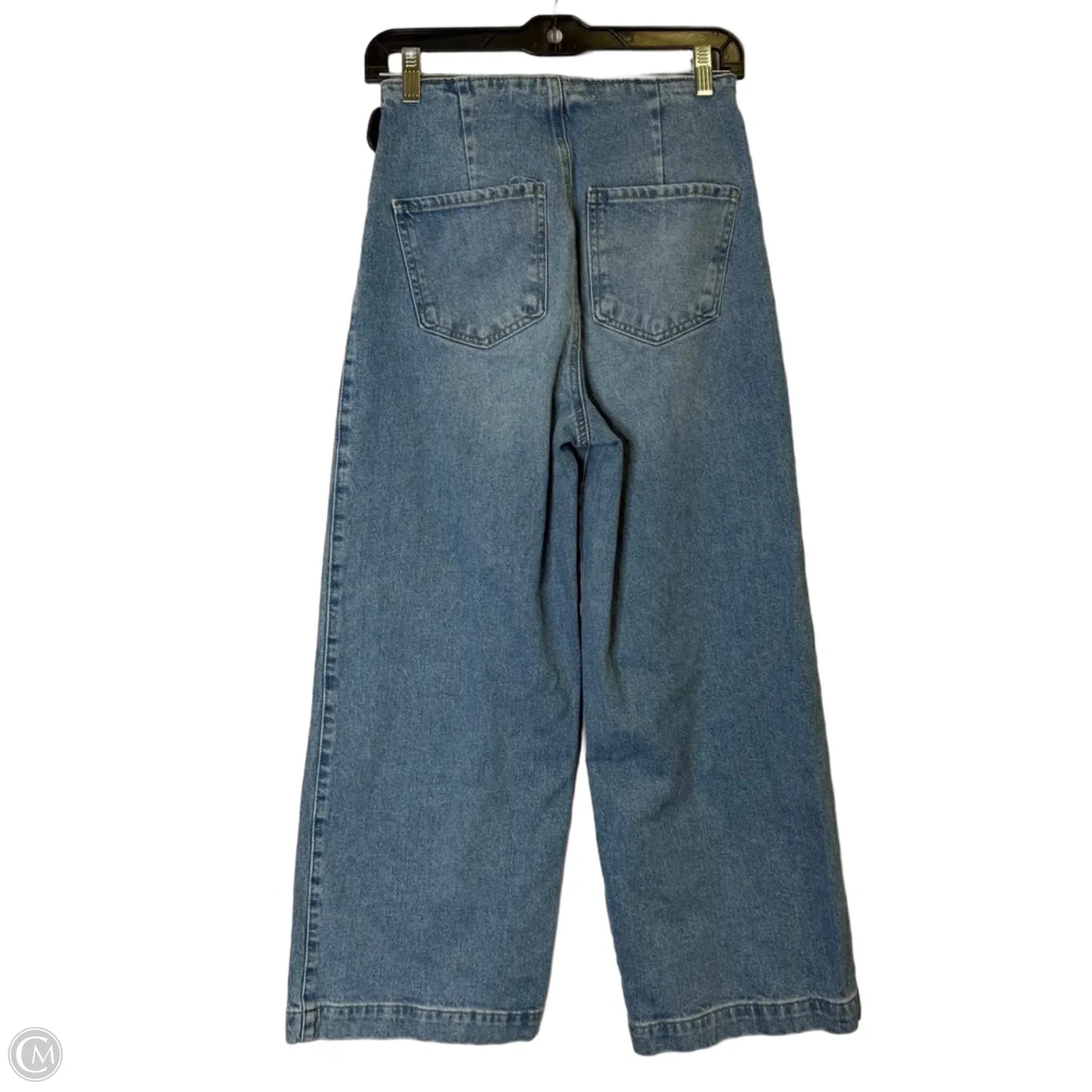 Jeans Straight By Zara In Blue Denim, Size: 4