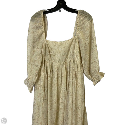 Dress Casual Maxi By Storia In Cream, Size: M