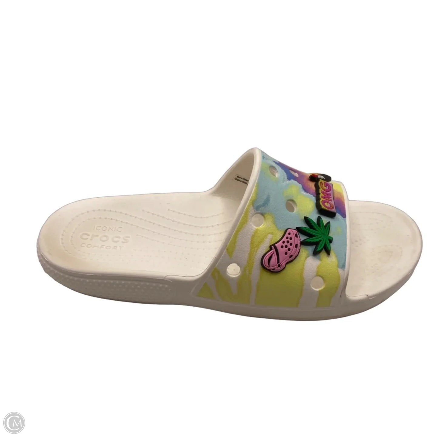 Sandals Flip Flops By Crocs In Tie Dye Print, Size: 11