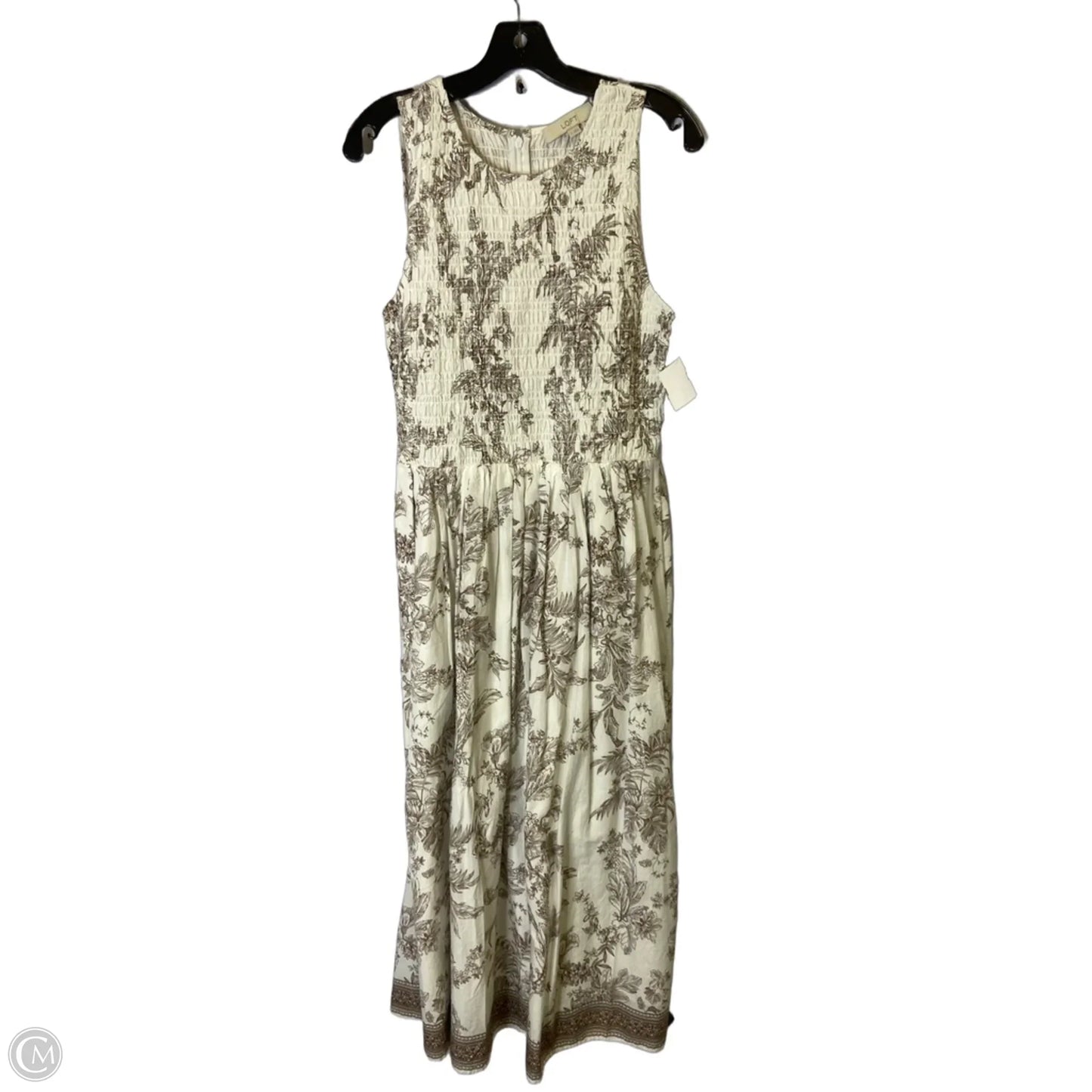 Dress Casual Maxi By Loft In Brown & White, Size: M